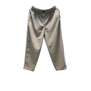 Zara Gray Elastic-Waist Pants